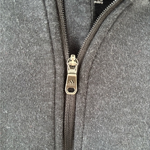 Adidas Adicross Sweatshirt Hoodie Men 2XL Half Zip-Up Black White - Picture 6 of 12